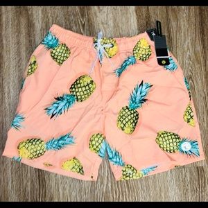 Ocean current pineapple twist Volley shorts NWT